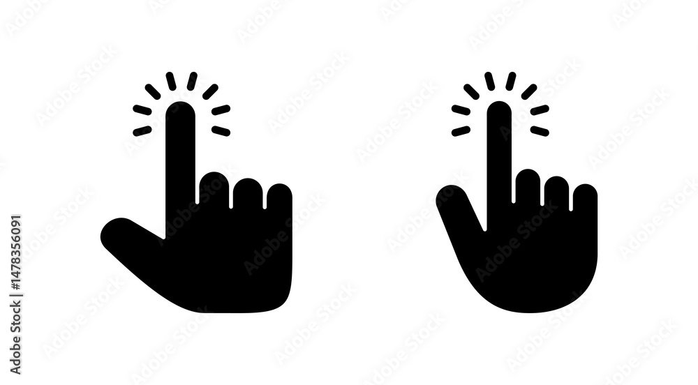 Fototapeta premium Hand cursor icon vector. cursor sign and symbol. hand cursor icon clik