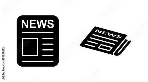 Newspaper icon vector. news paper sign and symbolign