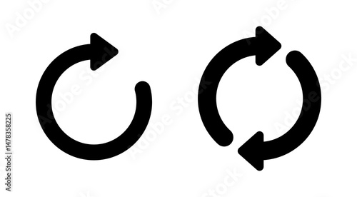 Refresh icon vector. Reload sign and symbol. Update icon.