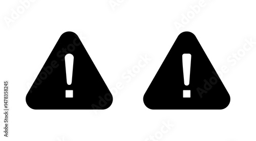 Exclamation danger icon vector. attention sign and symbol. attention sign