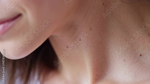 Wallpaper Mural Zoom in shot close up of human neck Torontodigital.ca