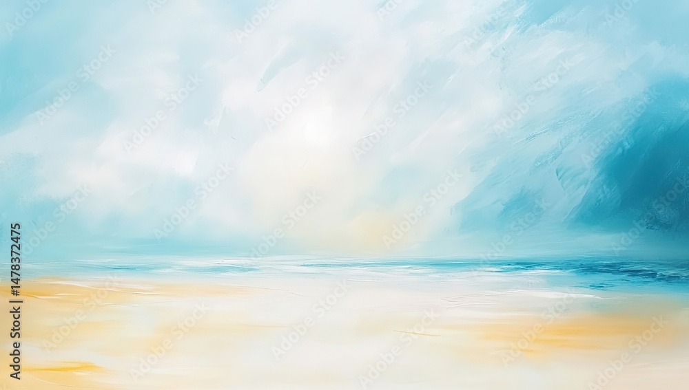 Obraz premium Peaceful Beach Scene at Sunrise