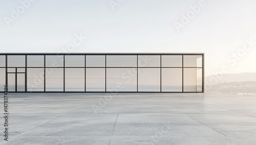Wallpaper Mural Modern Glass Building Exterior With Empty Space Torontodigital.ca