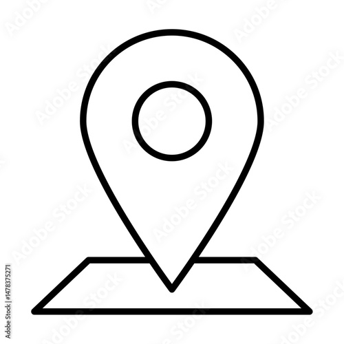 地図上の位置情報を示す線画アイコン