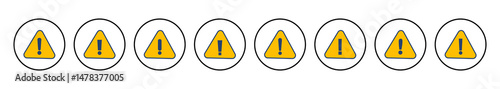 Exclamation danger sign. attention sign icon. Hazard warning attention sign