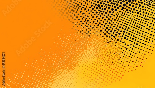 Wallpaper Mural Abstract Geometric Pattern With Orange And Yellow Gradient Background Torontodigital.ca