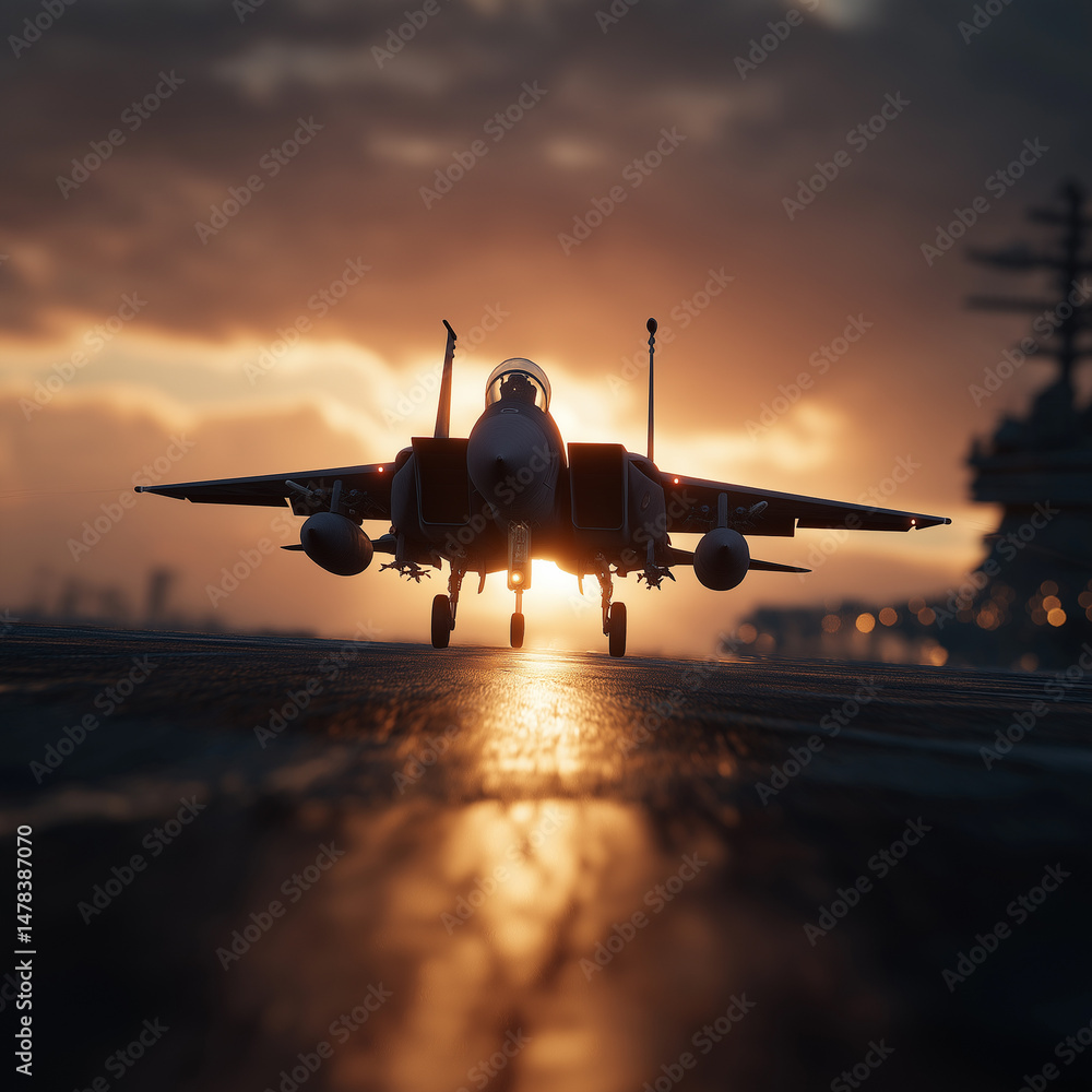 Naklejka premium United States Air Force F-15 Eagle fighter jet