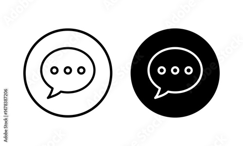 Chat icon vector illustration. speech bubble sign and symbol. comment icon. message