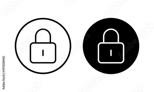 Lock icon vector illustration. Padlock sign and symbol. Encryption icon. Security symbol