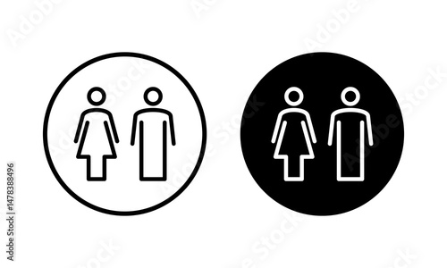 Man and woman icon vector illustration. male and female sign and symbol. Girls and boys