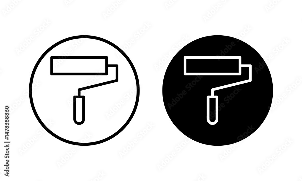 Paint icon vector illustration. paint brush sign and symbol. paint roller icon vector