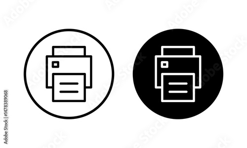 Print icon vector illustration. printer sign and symbol