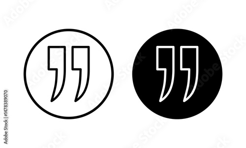 Quote icon vector illustration. Quotation mark sign and symbol