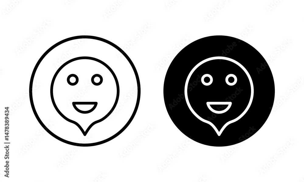 Fototapeta premium smile icon vector illustration. smile emoticon icon. feedback sign and symbol