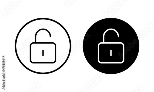 Unlock icon vector illustration. Unlock sign and symbol. unlocked padlock icon