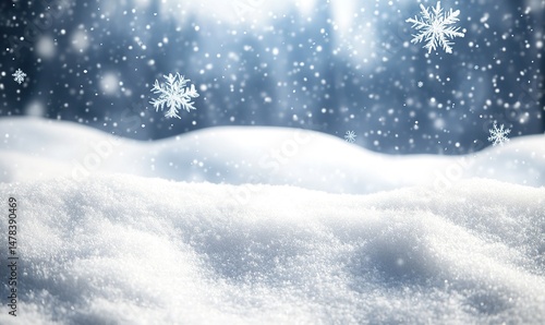 Wallpaper Mural Snowy Winter Landscape With Falling Snow Torontodigital.ca