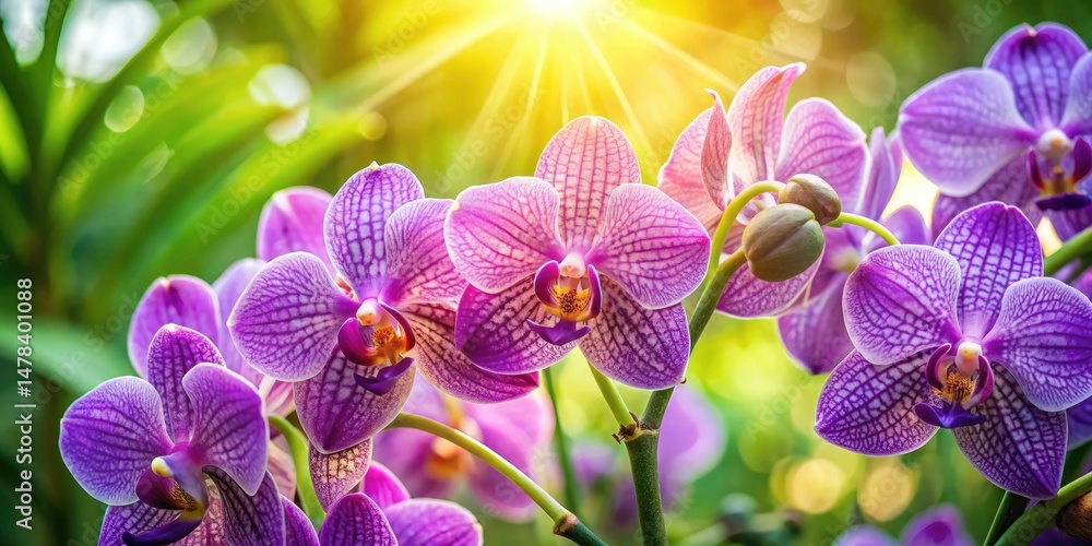 Summer Garden Purple Orchids Candid Photography - Vibrant Blooms, Close-Up, Natural Light Summer Garden Purple Orchids Candid Photography - Vibrant Blooms, Close-Up, Natural Light
