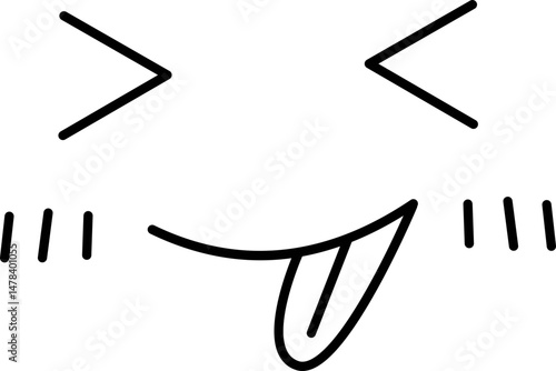 Emoji sticking tongue out illustration.