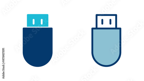 Usb icon vector isolated on white background. Flash disk icon vector