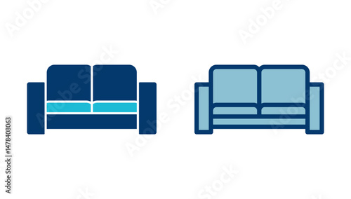 Sofa icon vector isolated on white background. sofa icon illustration. furniture