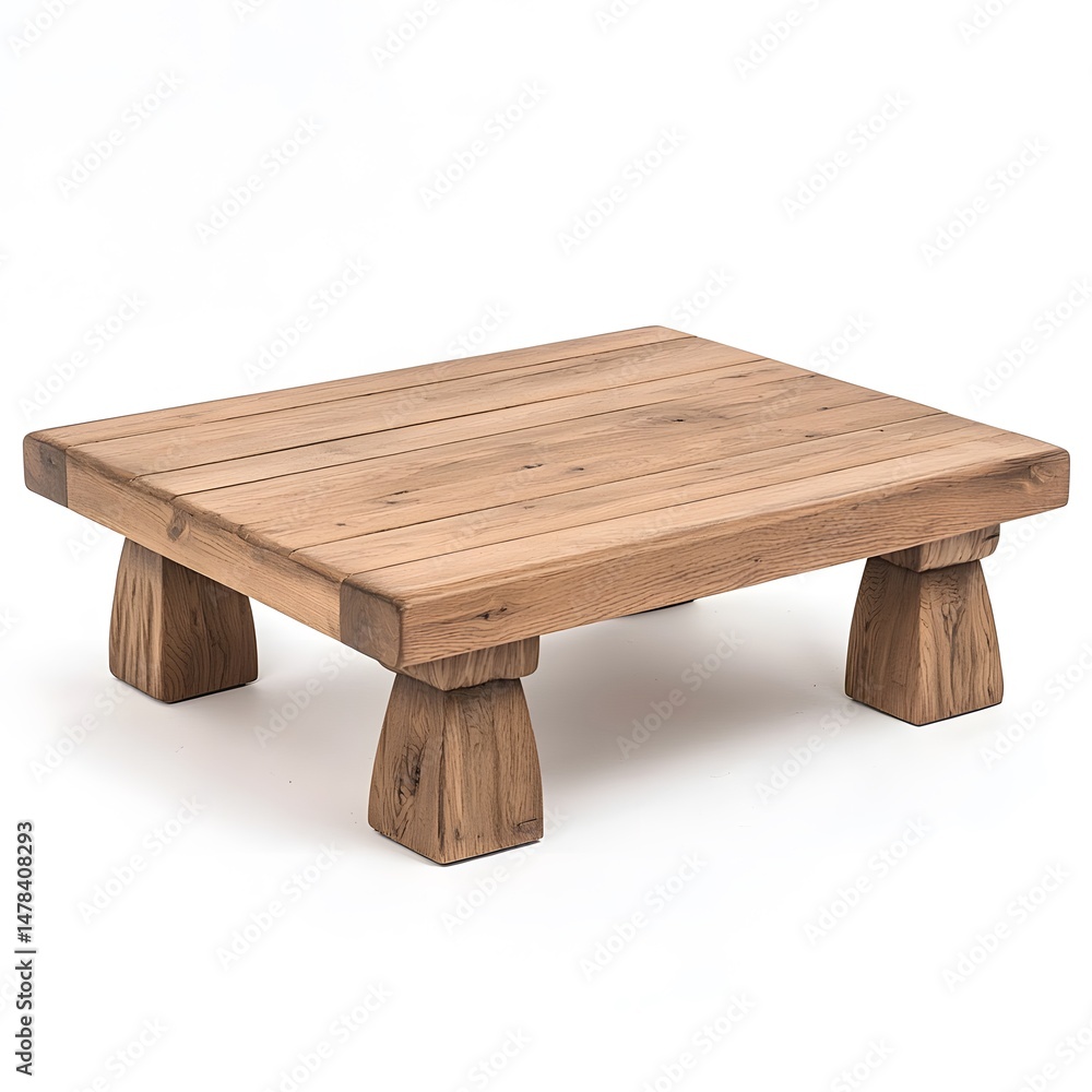 Wooden table with four legs and a wooden top Wooden table with four legs and a wooden top