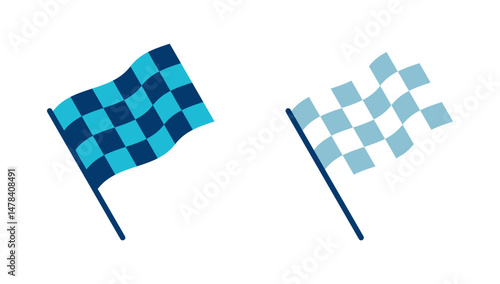 Race flag icon vector isolated on white background. Competition sport flag line vector icon. Racing flag. Start finish flag. Checkered. Start