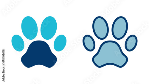 Paw icon vector isolated on white background. Paw Print icon