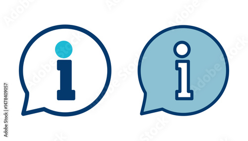 Information icon vector isolated on white background. Info sign. About us