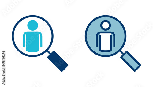 Hiring icon vector isolated on white background. Human resources concept. Recruitment. Search job vacancy icon. Hire. Find people icon