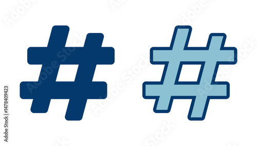 Hashtag icon vector isolated on white background. hashtag vector icon