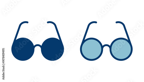 Glasses icon vector isolated on white background. Stylish Eyeglasses. Glasses vector. Optical concept