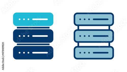 Database icon vector isolated on white background. database vector icon