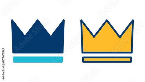 Crown Icon vector isolated on white background. Crown symbol. Crown vector icon