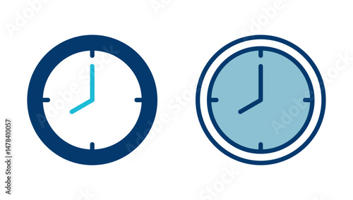 Clock icon vector isolated on white background. Time icon vector. Clock vector icon