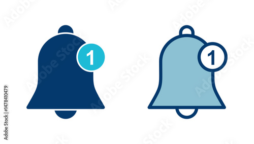 Bell Icon vector isolated on white background. Notification symbol. Bell vector icon