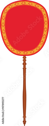 buddhist-fan-set,
monk-ceremonial-fans,
four-buddhist-monastic-fans,
thai-buddhist-handheld-fans
