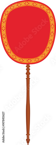 buddhist-fan-set,
monk-ceremonial-fans,
four-buddhist-monastic-fans,
thai-buddhist-handheld-fans
