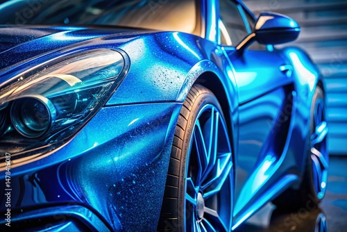 Electric Sports Car Spray Paint Texture - Abstract Automotive Art