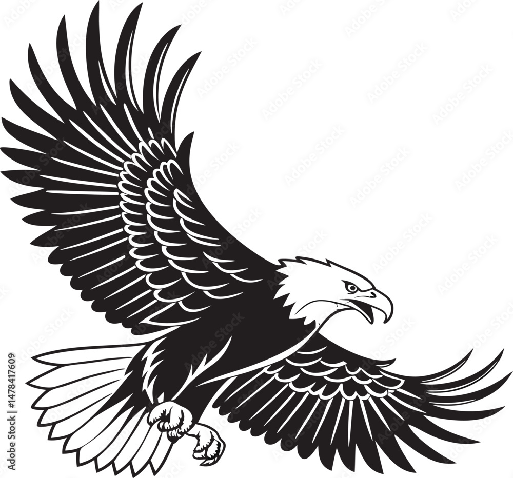 Obraz premium Soaring Eagle Illustration