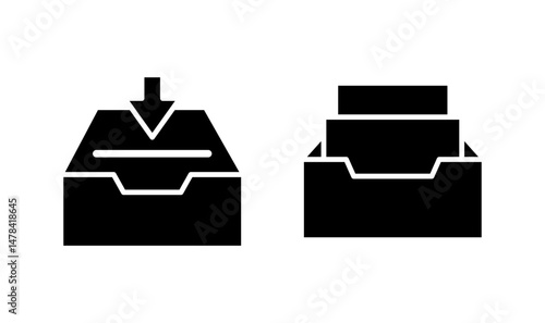 Archive folders icon logo design. Document vector icon. Archive storage icon.