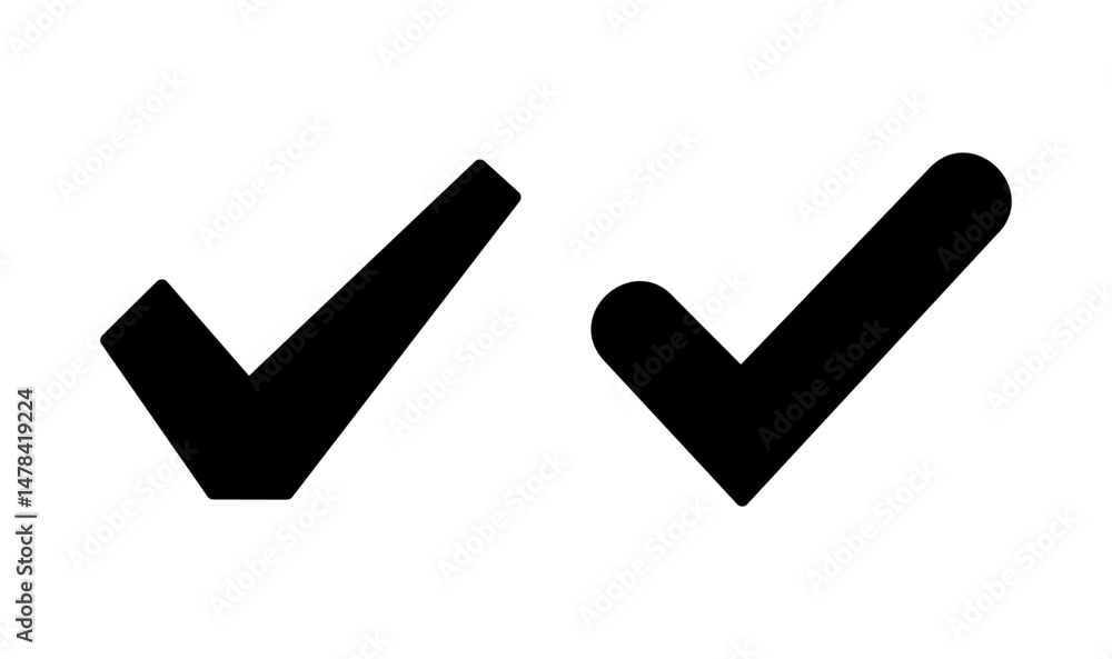 Check mark icon logo design. Tick mark sign and symbol Check mark icon logo design. Tick mark sign and symbol