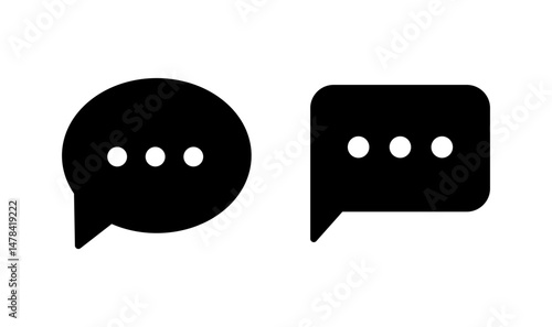 Chat icon logo design. speech bubble sign and symbol. comment icon. message
