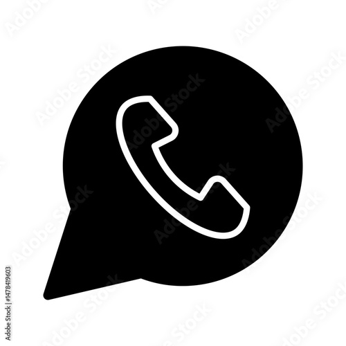 _whatsapp logo phone icon . vector illustration, pictogram isolated on white background. color editable