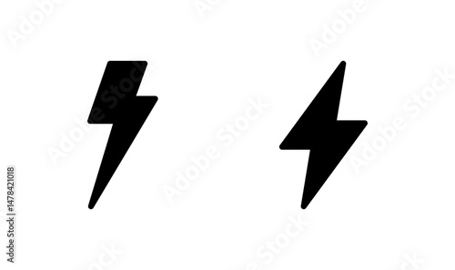 Lightning icon logo design. electric sign and symbol. power icon. energy sign