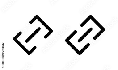 Link icon logo design. Hyperlink chain sign and symbol