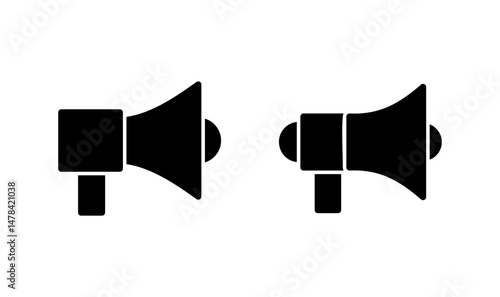 Megaphone icon logo design. Loudspeaker sign and symbol