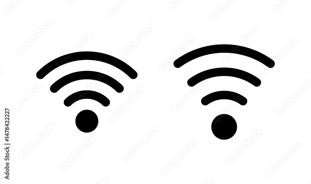 Wifi icon logo design. signal sign and symbol. Wireless icon Wifi icon logo design. signal sign and symbol. Wireless icon