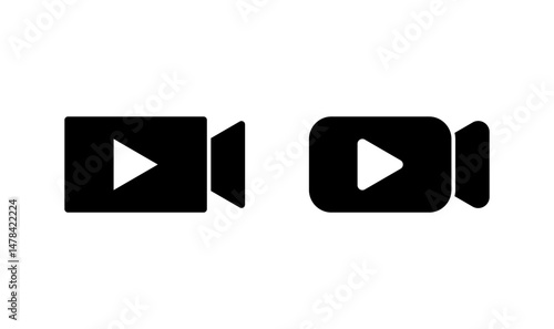 Video icon logo design. video camera sign and symbol. movie sign. cinema