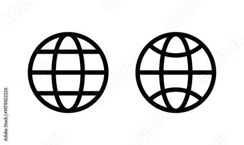 Web icon logo design. go to web sign and symbol. web click icon. Global search icon