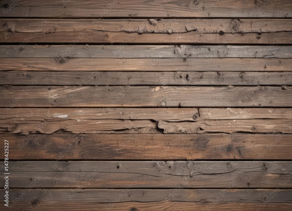 Fototapeta premium Distressed wood grain, horizontal planks, faded paint, planks, photography